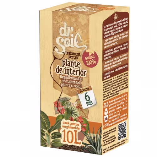 Tratament pentru plante de interior, doza pentru un ghiveci de 10L, 150 ml