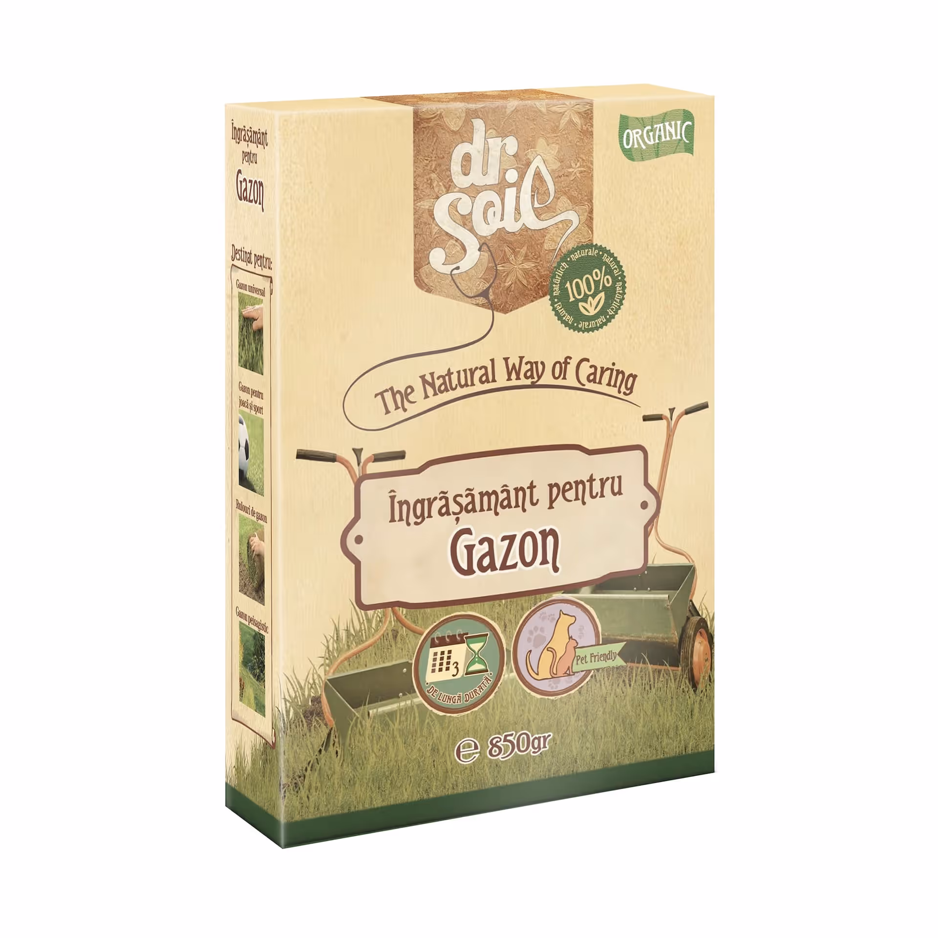 Ingrasamant granulat organic Dr.Soil pentru gazon