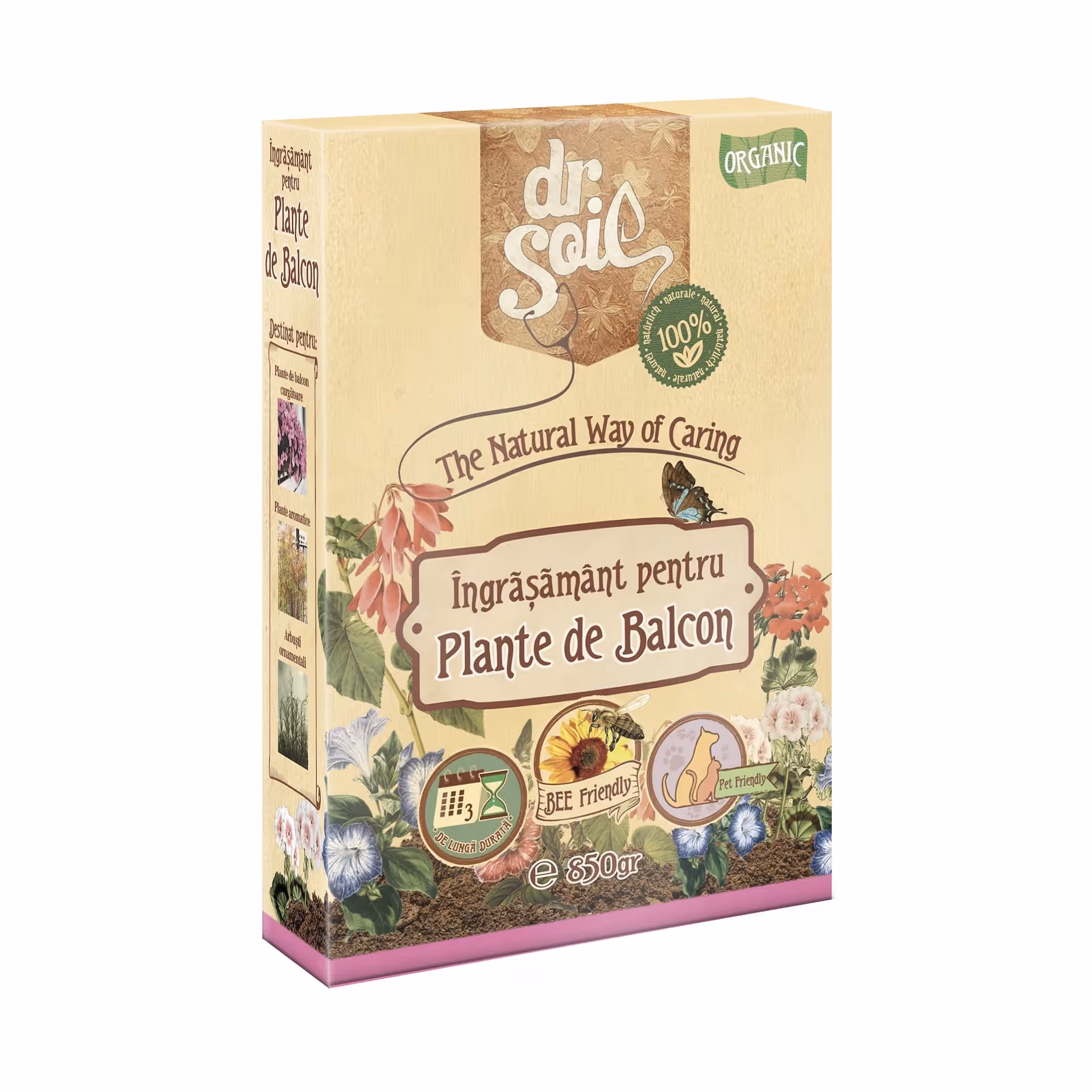 Ingrasamant granulat organic Dr.Soil pentru plante de balcon