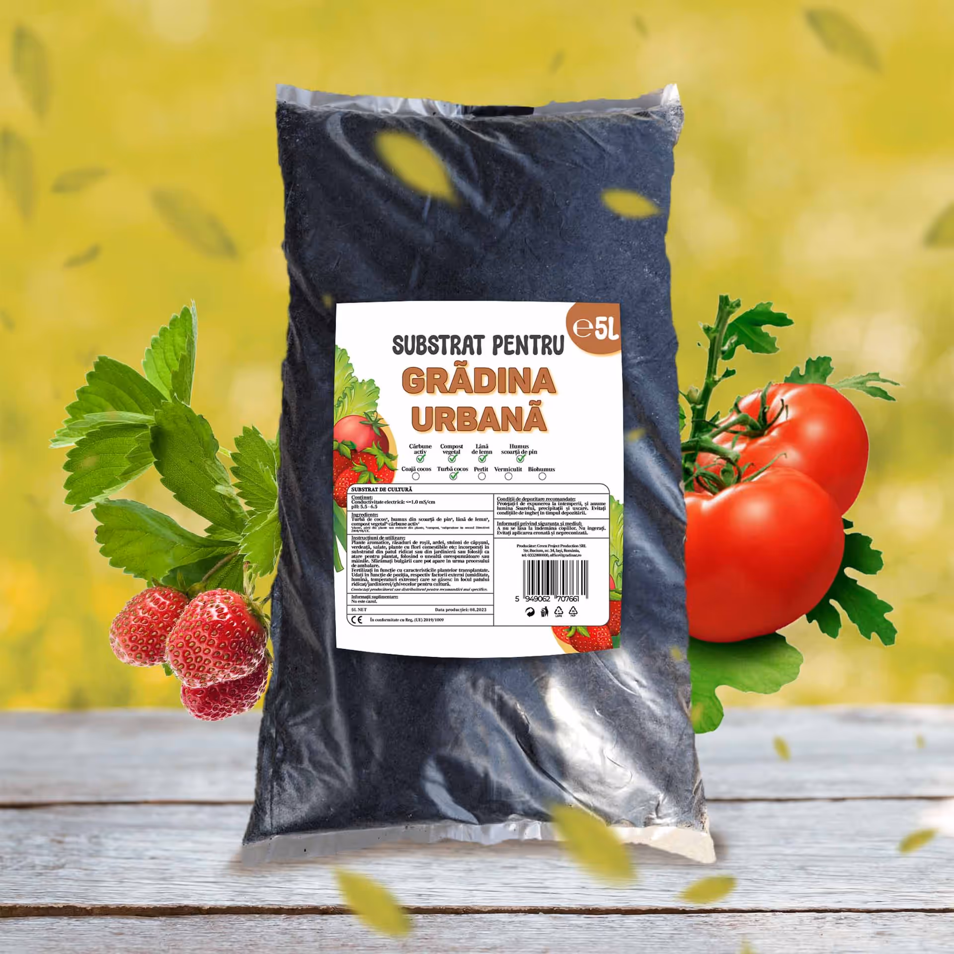 Substrat fara turba pentru Gradina urbana, reteta vegana – la sac de 5L